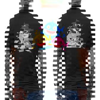 ベイビーシャーク・パパとママとサメなぞく・プレゼント・キッズ・メンズ・ウーマン家族系 メンズTシャツ バックプリント - Kawaiitshirt
