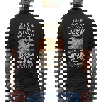 ベスト・ゴールデン・ママ、子犬とゴールデン・レトリーバー メンズTシャツ バックプリント - Kawaiitshirt