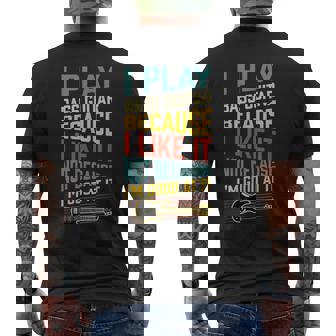 ベースギター Because I Like It Not Because I'm Good At It メンズTシャツ バックプリント - Kawaiitshirt