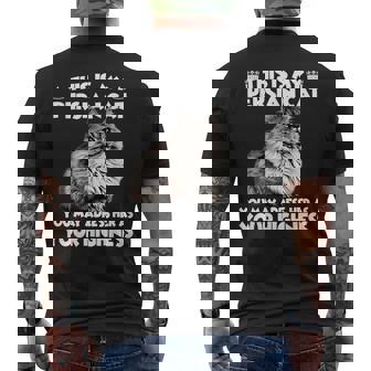 ペルシャ猫 T メンズTシャツ バックプリント - Kawaiitshirt