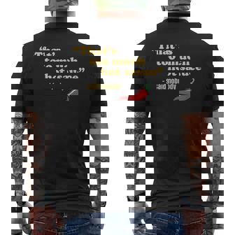 ホット&スパイシーフード ハバネロ チリ&ファニー ペッパーソース メンズTシャツ バックプリント - Kawaiitshirt