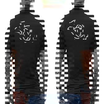 ホルン 音符 楽譜 音楽 楽器 音楽雑貨 シンプル 可愛い メンズTシャツ バックプリント - Kawaiitshirt