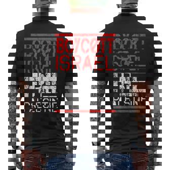 ボイコット イスラエル自由 パレスチナ メンズTシャツ バックプリント - Kawaiitshirt