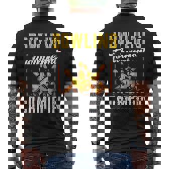 ボウリング大会優勝 クルー ボウリング チーム ホビー ボウラー メンズTシャツ バックプリント - Kawaiitshirt