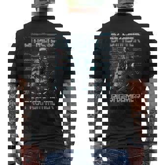 ボットマスタープログラマーaiロボット メンズTシャツ バックプリント - Kawaiitshirt