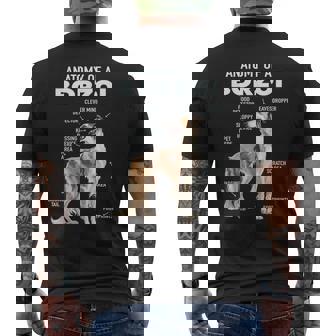 ボルゾイの解剖学 メンズTシャツ バックプリント - Kawaiitshirt