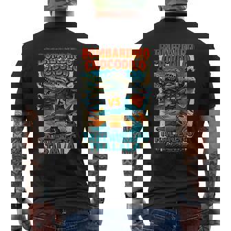 ボンバルディーロクロコダイロs トラレロトララーラ-イタリアンブレインロット メンズTシャツ バックプリント - Kawaiitshirt