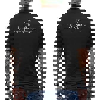 ボーダーコリー ママ 面白い ボーダーコリー ハートビート Ecg メンズTシャツ バックプリント - Kawaiitshirt