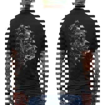 ボーダーテリア 犬 モチーフ ペット イラスト ボーダーテリア メンズTシャツ バックプリント - Kawaiitshirt