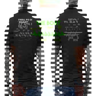 ボートの本物のパーツ ローワーローイング。 メンズTシャツ バックプリント - Kawaiitshirt