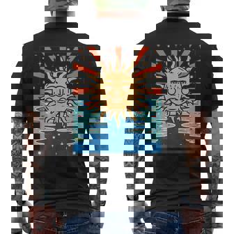 ボーホー 太陽と月 天体 三日月 フェイズ メンズTシャツ バックプリント - Kawaiitshirt