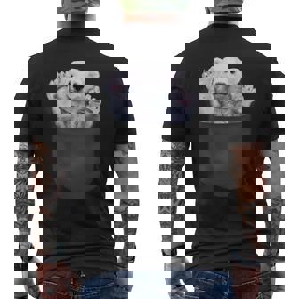 ポケット 北極熊 クマ メンズTシャツ バックプリント - Kawaiitshirt