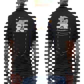 ポケットに入ったハムスター メンズTシャツ バックプリント - Kawaiitshirt