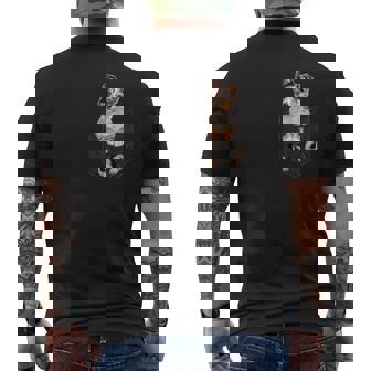 ポケットに入った面白いシェットランドシープドッグ シェルティー愛好家に メンズTシャツ バックプリント - Kawaiitshirt