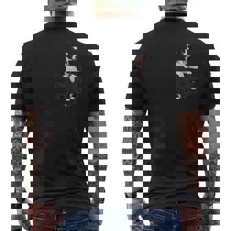 ポケットに入った面白いボーダーコリー ボーダーコリー愛好家に メンズTシャツ バックプリント - Kawaiitshirt