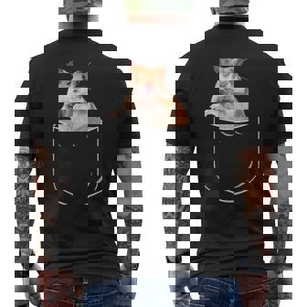 ポケットハムスターシャツ、ポケットに入った面白いハムスター ギフトtシャツ メンズTシャツ バックプリント - Kawaiitshirt