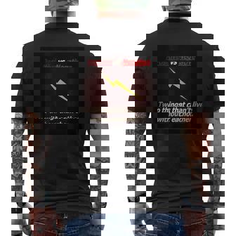 ポジティブ対ネガティブ メンズTシャツ バックプリント - Kawaiitshirt