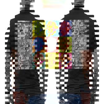 ポップアートクラシック音楽 音楽家 ベートーヴェン ヴァイオリン ピアノ チェロ 練習 音楽好き おもしろ デザイン メンズTシャツ バックプリント - Kawaiitshirt