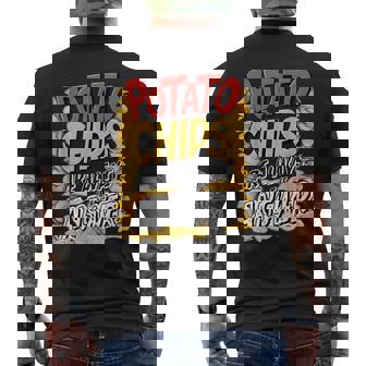 ポテトチップスは常に答えです スナック愛好家 ポテトチップス メンズTシャツ バックプリント - Kawaiitshirt