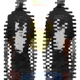 ポムポムプリン ジャンプ ダークカラー メンズTシャツ バックプリント - Kawaiitshirt