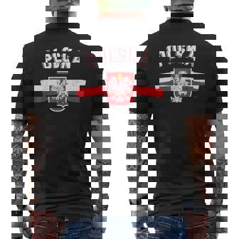 ポーランド 鷲の旗 ポーランドのためのレトロ メンズTシャツ バックプリント - Kawaiitshirt