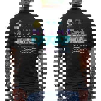 マイアミ・バイス Gradation メンズTシャツ バックプリント - Kawaiitshirt