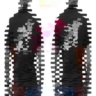 マイメロディ Usデザイン ハート メンズTシャツ バックプリント - Kawaiitshirt