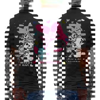 マイメロディ Usデザイン リボン メンズTシャツ バックプリント - Kawaiitshirt