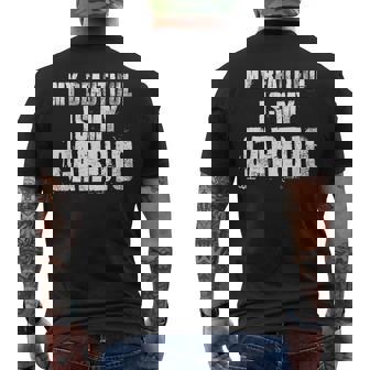 マイ・ビューティフル・イズ・マイ・カーディオ・ファニー・ハズ・ボーイフレンド メンズTシャツ バックプリント - Kawaiitshirt