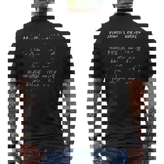 マクスウェルの方程式の設計 メンズTシャツ バックプリント - Kawaiitshirt