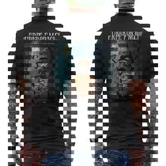 マジック・ファニー・ウィザード・キャットのためにパープレイしよう メンズTシャツ バックプリント - Kawaiitshirt