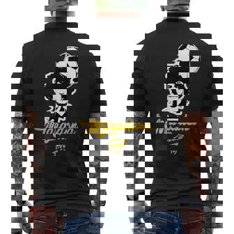 マラドーナフェイススマイル メンズTシャツ バックプリント - Kawaiitshirt
