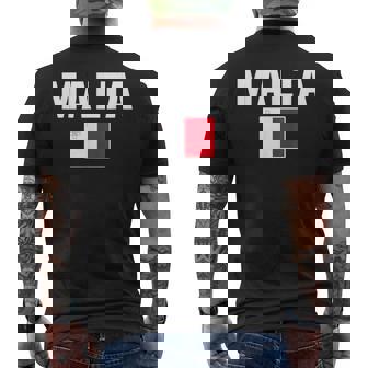 マルタ マルチーズ ティーフラッグ お土産ギフト メンズTシャツ バックプリント - Kawaiitshirt