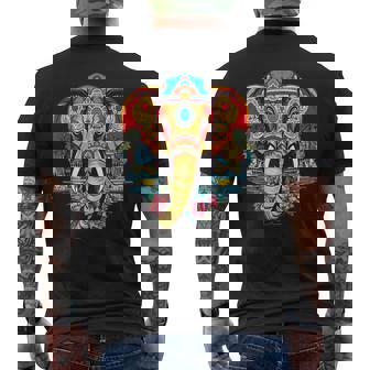 マンダラ タイ 象 恋人 タイ バックパッカー メンズTシャツ バックプリント - Kawaiitshirt