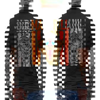 マンドリル 霊長類 マンドリル 動物生物学者 サバンナ動物園 メンズTシャツ バックプリント - Kawaiitshirt