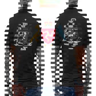 マン島の旗 3本の脚 マンの紋章 メンズTシャツ バックプリント - Kawaiitshirt