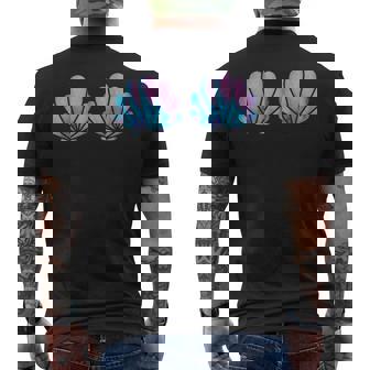 マーメイド貝殻シャツ 貝殻ビキニ 水着 ブラシャツ メンズTシャツ バックプリント - Kawaiitshirt