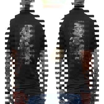 マーモット イラスト ムーン マーモット げっ歯類 マンケイ メンズTシャツ バックプリント - Kawaiitshirt