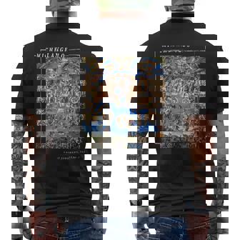 ミケランジェロ 絵画 最後の審判 美術愛好家のために メンズTシャツ バックプリント - Kawaiitshirt