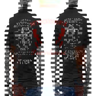 ミトコンドリアは細胞面白い生物学の原動力です メンズTシャツ バックプリント - Kawaiitshirt