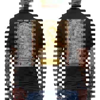 ミュシャラプリュムゾディアックレディアールヌーボー メンズTシャツ バックプリント - Kawaiitshirt