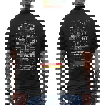 ミュンヘンお土産 ミュンヘン ドイツ国旗 メンズTシャツ バックプリント - Kawaiitshirt