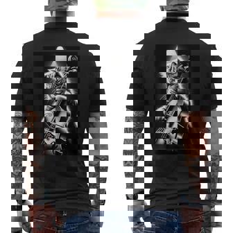 ミュージシャン チェロ奏者 面白い猫 チェロ奏者 メンズTシャツ バックプリント - Kawaiitshirt