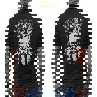 ミリタリー スカル シャツ メンズ メンズTシャツ バックプリント - Kawaiitshirt