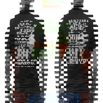 ミントチョコチップフレーバー ワッフルコーン ミントアイスクリーム メンズTシャツ バックプリント - Kawaiitshirt