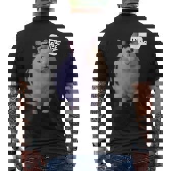 ミームハァキャット面白い メンズTシャツ バックプリント - Kawaiitshirt