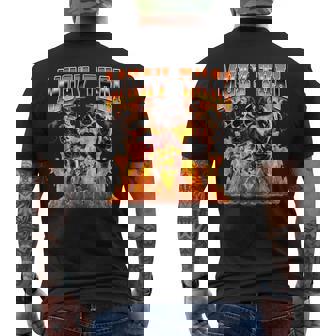 ムエタイタイボクシングフレーム90年代ブーツレッグスタイル メンズTシャツ バックプリント - Kawaiitshirt