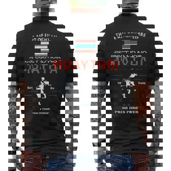 ムエタイ戦闘機 タイ国旗 ムエタイ メンズTシャツ バックプリント - Kawaiitshirt