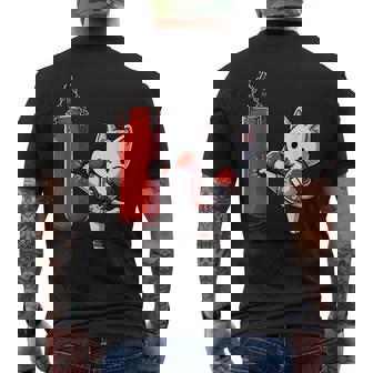 ムエタイ猫、キックボクシング メンズTシャツ バックプリント - Kawaiitshirt