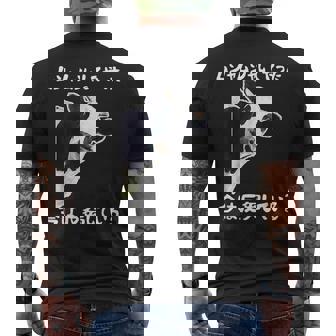 ムシャムシャしてやった今は反芻している ギャグ オヤジギャグ ジョーク お笑い 牛 ジョーク ツッコミ ネタ おもしろ メンズTシャツ バックプリント - Kawaiitshirt